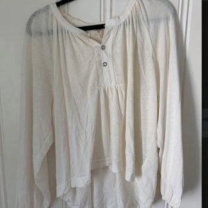 White Free People Peasant top